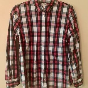 Women’s J Crew Factory cotton poplin button down shirt, size M